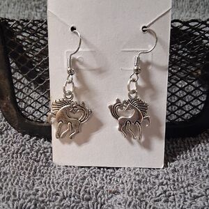 Silver Unicorn Dangle Earrings - Women's Jewelry